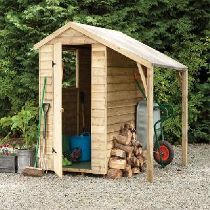 6x4 Pressure Treated Overlap Apex Shed + Lean To from Garden Sheds