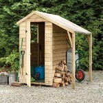 6x4 Pressure Treated Overlap Apex Shed  + Lean To