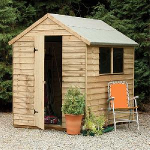 Forest 8 x 6 Pressure Treated Overlap Apex Shed from Garden Sheds in 