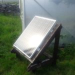 80 watt solar panel fixed to frame