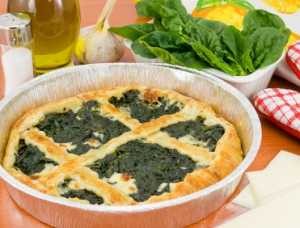Cheese Pastry Spinach Flan